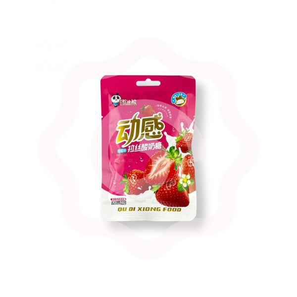 Конфеты QU DI XIONG FOOD жевательные с начинкой со вкусом клубники 22 г