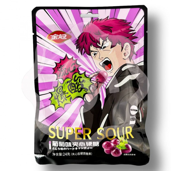 Конфеты SHUN LONG  FOOD "Candy" со вкусом винограда кислые 20 г
