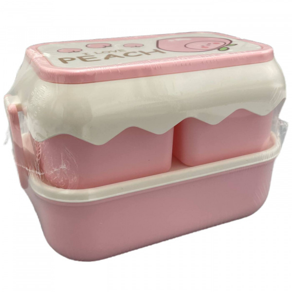 Ланчбокс «I love Peach» розовый