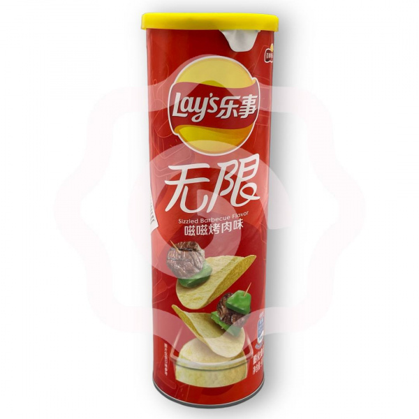 Чипсы «Lays» Stax со вкусом шашлыка 90 г (Китай) 1/24