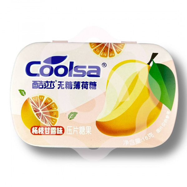 Драже освежающее «Coolsa» без сахара со вкусом манго и помело 16 г (Китай) 1/12/72