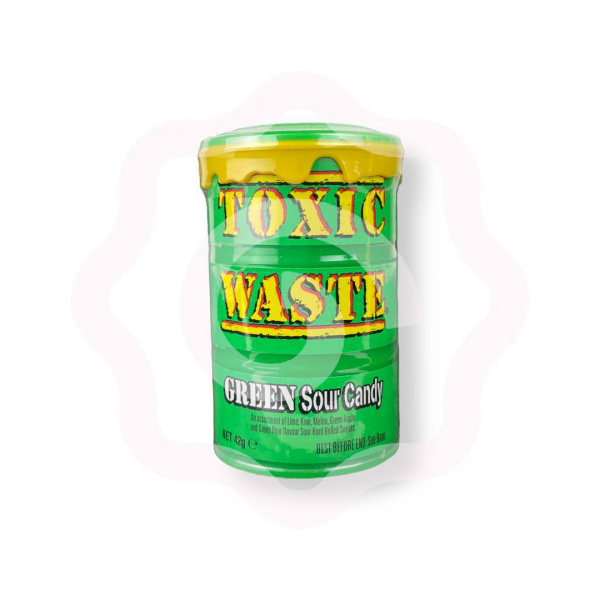 Леденцы «Toxic Waste» со вкусом лайм, киви, дыня, зеленое яблоко, зеленая груша 42 г (Пакистан)